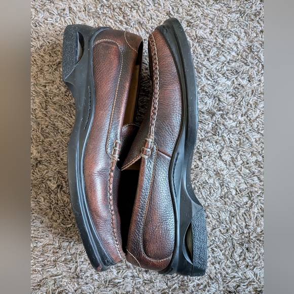Cole Haan Nike Air Brown Leather Slip On Loafers Men\'s Sz 11